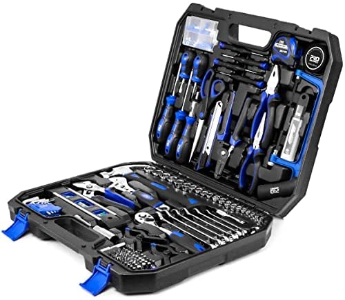 210-Piece Household Tool Kit, Prostormer General Home/Auto Repair Tool Set with Hammer, Pliers, Screwdriver Set, Wrench Socket Kit and Toolbox Storage Case – Perfect for Homeowner, Diyer, Handyman