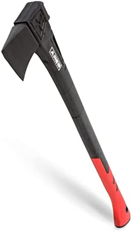 ARES 45007 – 28-Inch Chopping Axe – Lightweight Fiberglass Handle Construction – High-Carbon Steel Blade Head – Gardening, Hiking, and Outdoor / Adventure Applications
