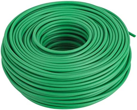 Bacetuao 2.5mm/ 0.1″ Soft Plant Ties, Garden Ties TPR Flexible Durable Heavy Duty Twist Wire for Twine Tomato Branches Vines and Tying Up Cable Wires (Green)(100 Feet / 30.5m)