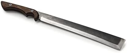 Barebones Japanese NATA Tool – Machete Perfect for Chopping, Splitting & Cutting – Stainless Steel Hunting Machete – Hardwood Walnut Handle – Stainless Steel Blade – (Updated Version)