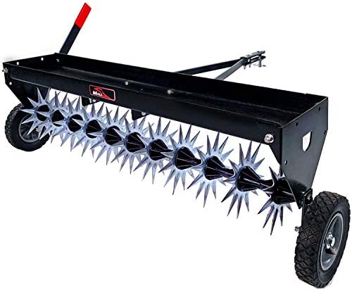 Brinly SAT2-40BH-P Tow Behind Spike Aerator with Transport Wheels, 40″
