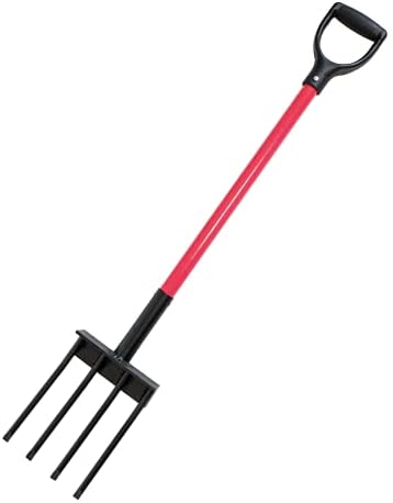 Bully Tools 92370 Spading Fork with Fiberglass Handle and Poly D-Grip