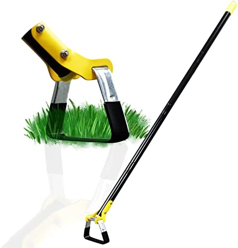 DonSail Hoe Garden Tool – Scuffle Garden Hula Hoes for Weeding Gardening Long Handle Heavy Duty – Adjustable Weeding Loop Stirrup Hoe 30-61 Inch Black