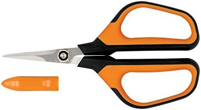 Fiskars 399230-1001 Micro-Tip Pruning Shears, Orange/Black