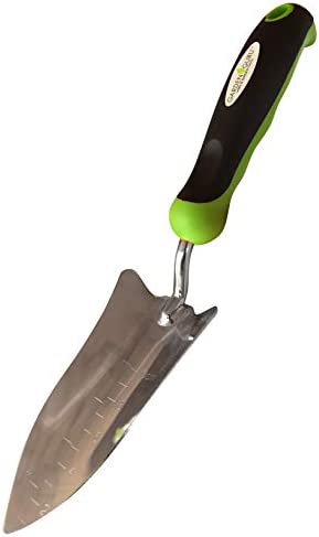 Garden Guru Transplanter Trowel Shovel – Stainless Steel – Rust Resistant – Ergonomic Grip – Perfect Hand Shovel Tool for Gardening Weeding Transplanting and Digging in Garden Beds