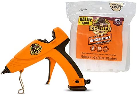 Gorilla Dual Temp Full-Size Hot Glue Gun Kit with 45 Hot Glue Sticks