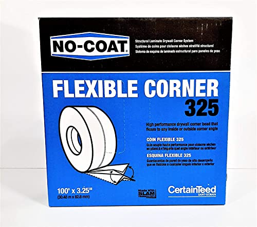 Grabber 318111 No-Coat Ultraflex 325 Flexible Corner Tape, 100′ X 3-1/4″