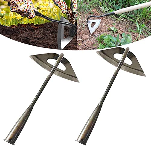 Greenby All Steel Hardened Hollow Hoe,Hoe Garden Tool,Sharp Garden Hoe for Patio Weeding,Soil Loosening,Farm Planting.
