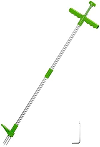 HEART JOURNEY Weed Puller Tool Stand Up, Standing Plant Root Remover, Weed Removal Tool, Stand Weeder with Long Handle, Weed Puller Standing, Standing Root Remover, Weeder Tool，Manual Weeder