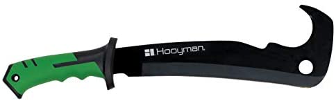 Hooyman Hook ‘em Machete with Heavy Duty Construction, Ergonomic No-Slip Handle and Belt Sheath for Gardening, Land Management, Bushcraft, Hunting and Outdoor
