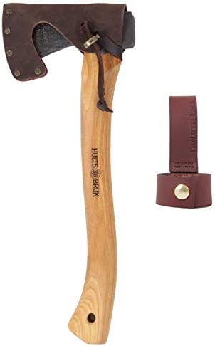 Hults Bruk Almike 16 Inch Hatchet with Sheath and Duluth Pack Axe Holder Bundle