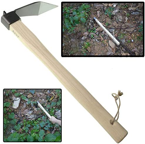 KEYI Carbon Steel Hand Hoe,Solid Mattock Pick Digging Hoe,Agricultural Hoe Garden Rake Tool
