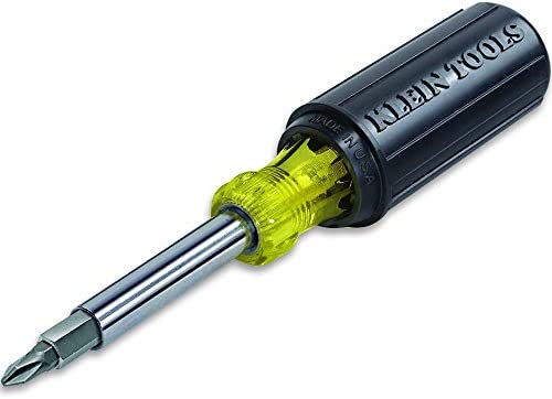 Klein Tools 32500 11-in-1 Screwdriver / Nut Driver Set, 8 Bits (Phillips, Slotted, Torx, Square), 3 Nut Driver Sizes, Cushion Grip Handle