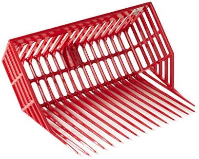 LITTLE GIANT DuraPitch II Pitch Fork Head (Red) Durable Polycarbonate Stable Fork Head with Basket Design (13 in Tines) (Item No. DP201RED)