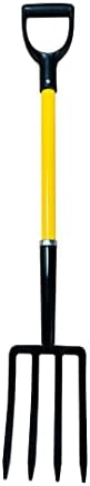 MWC 446699 4-Tine Pro Spading Digging Fork with Fiberglass D-Handle 30-Inch