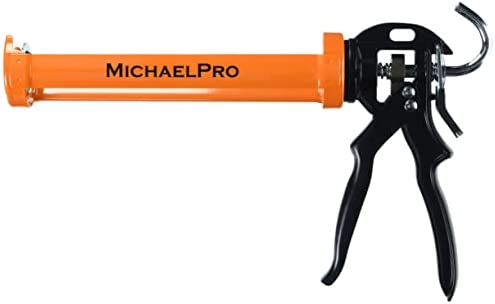 MichaelPro MP013004 Professional Drip-Free Caulking Gun with 18:1 Thrust Ratio, 10oz Anti-Drip Caulk Gun, Silicone Applicator Gun, Sealant Gun (18:1)