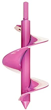 Power Planter Bulb & Bedding Pink Auger Bit (3″x7″) with 3/8″ Non-Slip Hex Drive for Bulb Planting and Gardening Equipment for Grass and The Lawn, Mixing Paint, Earth Auger for Home Projects