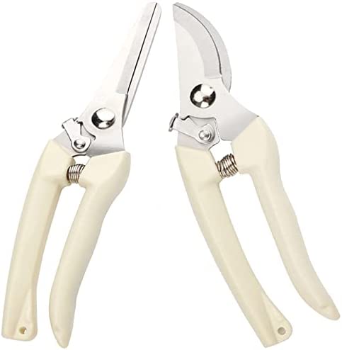 Premium garden clippers, Pruning shears for gardening, MEPEREZ plant scissors for cutting fresh floral, rose, hedge, tree, flower stem and indoor plants, hand pruners, lightweight, upgrade, 2 pack