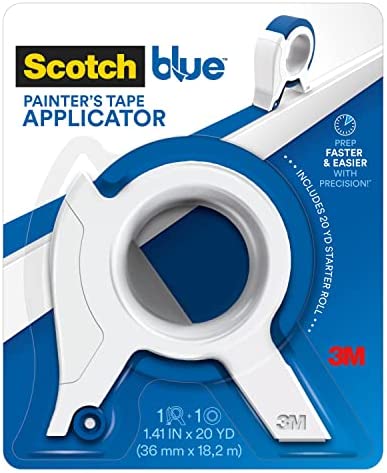 ScotchBlue TA3-SB Painter’s Tape Applicator, with 1 Starter Roll 1.41 in. x 20 yd, Blue