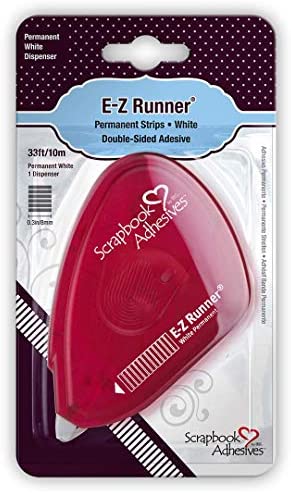 Scrapbook Adhesives by 3L Runner Strips, E-Z Permanent Adhesive Dispenser, 33-Feet, Single