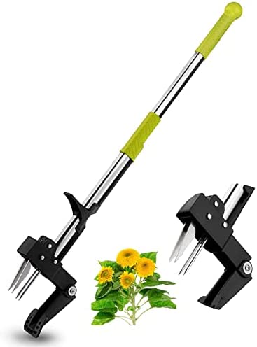 TURBRO 4 Claws Weeder Puller, Stand Up Weed Puller with 40″ Long Handle, Remove Crabgrass, Dandelions and Weeds Without Bending or Kneeling