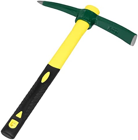 ZUZUAN Forged Adze Pick, Hoe Hoe, Pick Axe 15 Inches, One Complete Drop Forged, Glass Fiber Non-Slip Handle