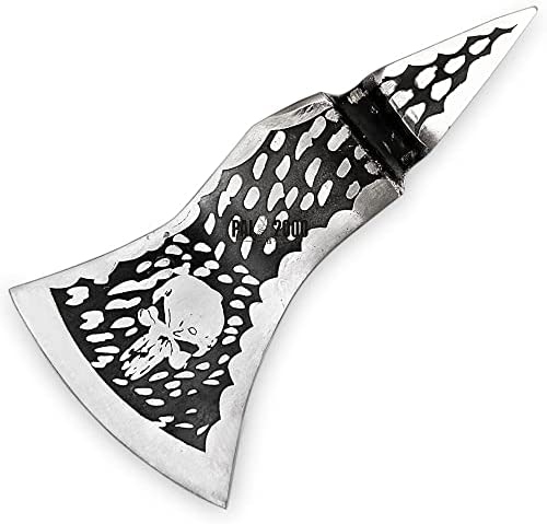 PAL 2000 HUNTING KNIVES Axe – Custom Handmade – High Carbon Stainless Steel – Viking Head Axe Only – Gorgeous Ax – Axe Head with Leather Sheath (2003) Cutting Edge 5 Inch and Length 6.5 Inch