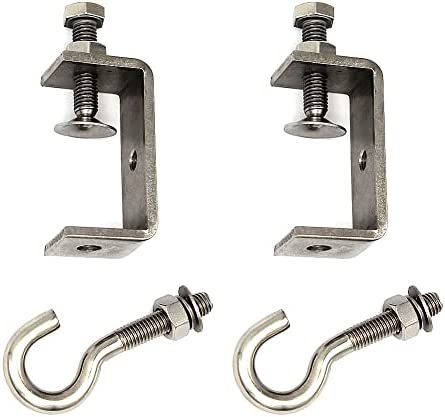 2″ Aluminum Beam Hook;alumawood Beam Hook;C Clamps 2 Inch Wide;c Clamp Hooks for Hanging.That Can Withstand 110 Pounds of Static Gravity (2Pcs)