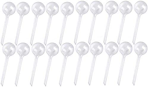 20 Pcs Plant Watering Bulbs Clear Self-Watering Globes Automatic Water Balls Device Vacation Houseplant Pot Bulbs Garden Waterer Flower Water Drip Irrigationdevice Self Watering System(Small,Clear)