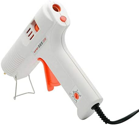 20W Advanced Industrial Hot Melt Glue Spray Gun Electric Heating Hot Melt Glue Gun Adjustable Temperature Tool, Used for Manual DIY Project Pasting-White