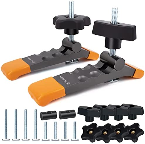 20pcs T-Track Hold Down Clamps-2 pack & T-Bolt Kit, 5-5/8″L x 1-3/8″Width-Woodworking and Clamps – Quick-Changing Design-Practical T Track Accessories
