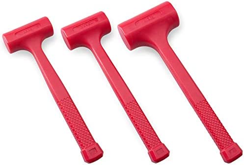 3-Piece Premium Dead Blow Hammer and Unicast Mallet Set – Include 16-oz (1 lb), 32-oz (2 lb) and 48-oz (3 lb) | Rebound Resistant, Non-Marring and Non-Sparking Design