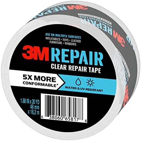 3M Clear Repair Tape, 1.88 inch by 20 yards, 1 roll