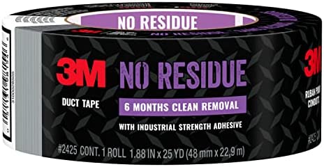 3M No Residue Duct Tape, 1.88 inches by 25 yards, 2425-HD, 1 roll