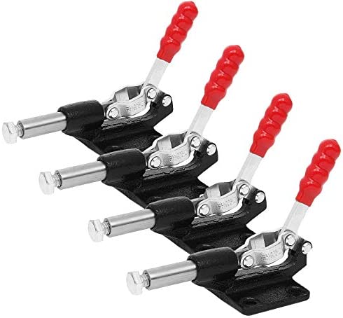 4 PCS Push Pull Adjustable Toggle Clamp, Quick Release Hand Tool for Woodworking, 500Lbs Holding Capacity Toggle Latch, GH-305C Stroke Clamp for Welding, 32MM