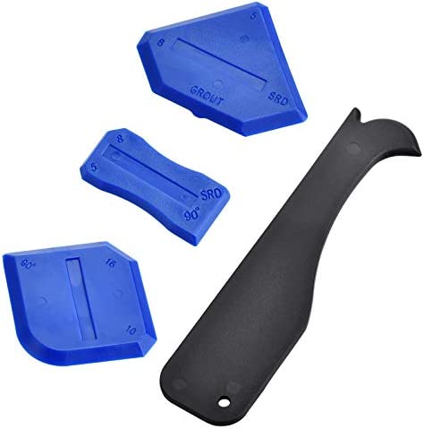 4 Pack Caulking Tool Kit, Silicone Sealant Grout Finishing Tool and Caulk Remover for Kitchen Bathroom Floor Window Shower Sealant Sealing.