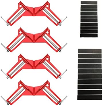 4 Pack Right Angle Clamp Multifunctional 90 Degree Woodworking Right Angle Clamp Craft DIY, Frame Clamp, Glass Holder