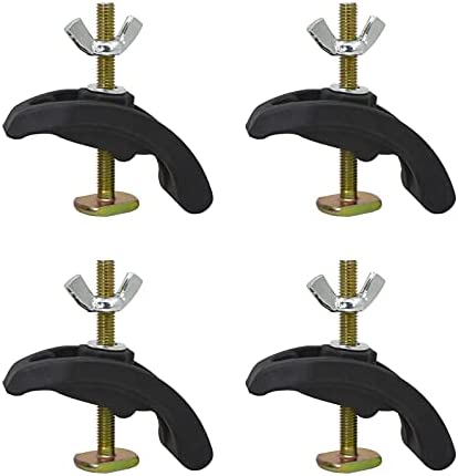 4 Pcs Arcuate Press Plate Clamp – T Track Hold Down Clamps Engraving Machine Pressure Plate Clamp Fixture Clamp for Woodworking and Metalworking(Black)