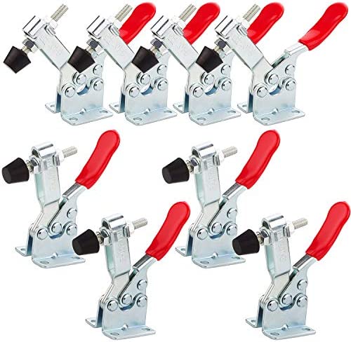 8PCS Toggle Clamp 201B Hold Down Clamp 220 lbs / 100 kg Holding Capacity, STARVAST Heavy Duty Anti-slip Horizontal Quick Release Toggle Clamp