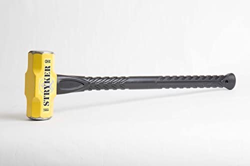 ABC Hammers 8 Pound Steel Sledge Hammer with 30″ Steel Reinforced Poly Handle, Stryker XHD830S