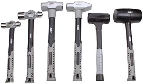 ABN 6 Piece Hammer Set – Forging Hammer Tool Set, Metal Working Tools and Equipment Pein and Sledge Hammer Styles