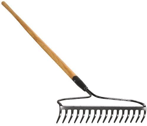 A.M. Leonard Bow Rake with Ash Handle – 16.5 Inches/16 Tines