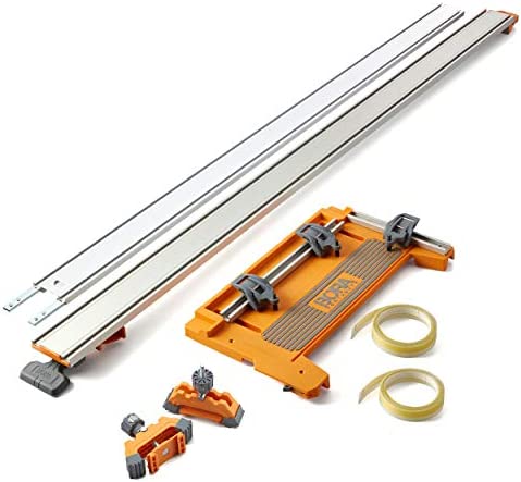 BORA 5-Piece NGX Clamp Edge System Set for Making Precision Cuts, Includes 50-inch Clamp Edge, 50-inch Extension, Pro Saw Plate, Track Clamps, Non-Chip Strip, 544500