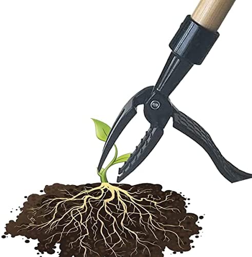 Beeiee Stand Up Weed Puller Feet Weeding Tool Heavy Duty Claw Head Design, Best Manual Weed Pulling Tool for Gardening (No Handle Included)