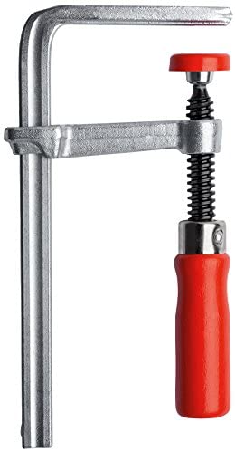 Bessey GTR16B6 All Steel Table Clamp with 6 5/16 Capacity x 2 5/16 Throat Depth & 400 lb Clamping Force, Red/Silver