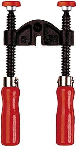 Bessey KT5-2 Edge clamp with two wooden handle, Black/Red/Silver