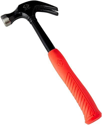 C.K T4229 16 Steel Claw Hammer High Visibility 16oz, red, 16 Ounce