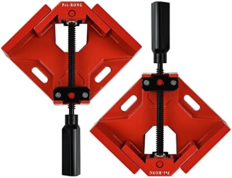 Corner Clamps for Woodworking,Right Angle Clamp 90 Degree Pro Corner Aluminum Alloy Set of 2,Adjustable Miter Tools for Woodworking For Welding Door Boxes Photo Framing(Orange)