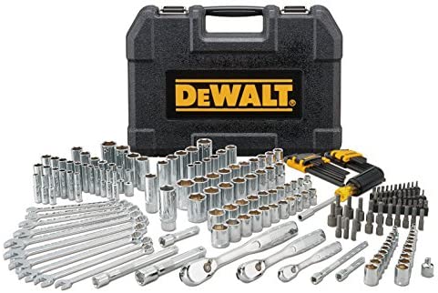 DEWALT Mechanics Tool Set, 1/4″ & 3/8″ & 1/2″ Drive, SAE/Metric, 205-piece (DWMT81534)
