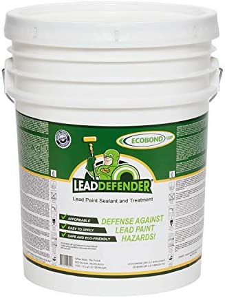 ECOBOND LBP Lead Defender Seal & Treat Lead Paint ECO-LBPLD-1005-LD ECOBOND Defender Lead Based Paint Treatment and Sealant, 640 Fl Oz (Pack of 1), White